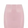 Elissa Poppy Baby Pink Latex Mini Skirt