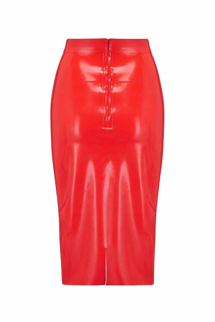 Promo π Elissa Poppy Latex Midi π Skirt β 6 Elissa Poppy Latex Midi Skirt