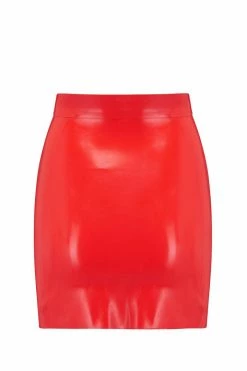 Elissa Poppy Latex Mini Skirt