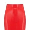 Elissa Poppy Scarlet Red Latex Mini Skirt