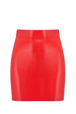 Elissa Poppy Latex Mini Skirt