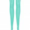 Elissa Poppy Sigma Jade Green Latex Stockings