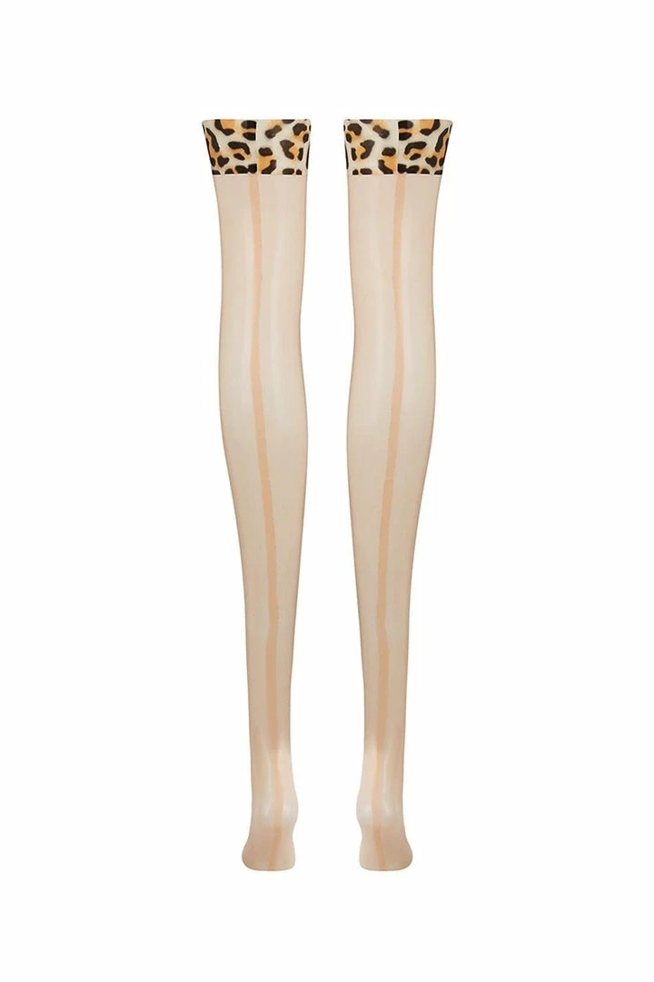 Hot Sale ⭐ Elissa Poppy Stockings & Thigh Highs Sigma Leopard Latex Stockings ⭐ 6 Elissa Poppy Stockings & Thigh Highs Sigma Leopard Latex Stockings