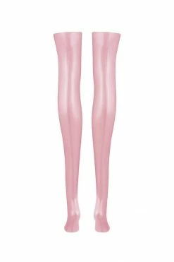 Elissa Poppy Sigma Pink Latex Stockings