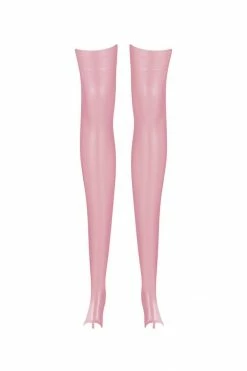 Elissa Poppy Sigma Pink Latex Stockings