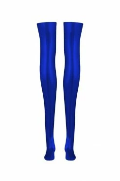 Elissa Poppy Stockings & Thigh Highs Sigma Royalblue Navy Latex Stockings