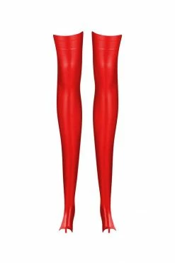 Elissa Poppy Sigma Scarlet Red Latex Stockings Stockings & Thigh Highs