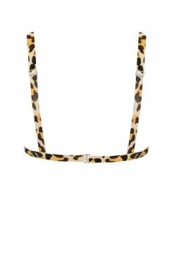 Elissa Poppy Bras Mu Micro Leopard Latex Triangle Bra