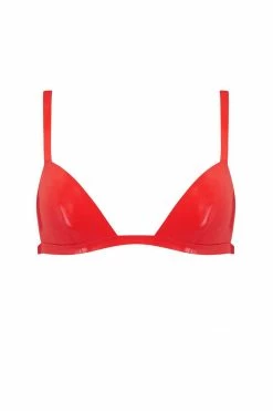 Elissa Poppy Latex Triangle Bra