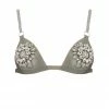 Elissa Poppy Mu Micro Silver Latex Triangle Bra