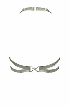 Elissa Poppy Bras Silver Gamma Gem Wired Latex Bra