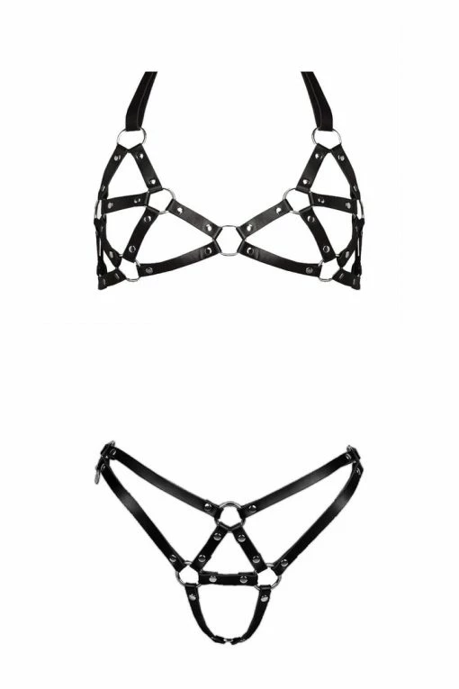 VoyeurX Eternity Leather Harness Set Lingerie Sets