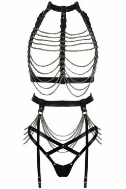 VoyeurX Fascinate Supreme Leather Harness Set