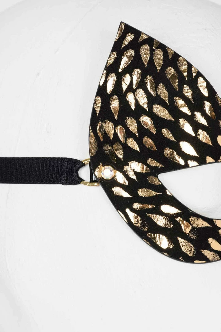 Best Pirce 🥰 Fräulein Kink Toys & Accessories Gold Foil Molded Leather Cat Mask 💯 4 Fräulein Kink Toys & Accessories Gold Foil Molded Leather Cat Mask