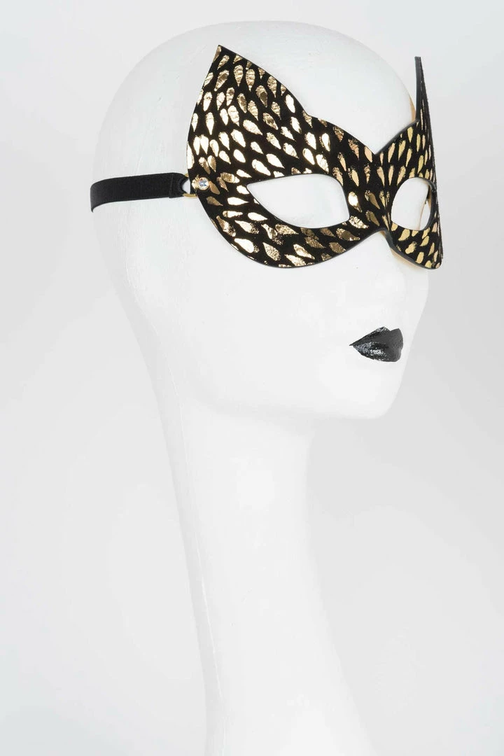 Best Pirce 🥰 Fräulein Kink Toys & Accessories Gold Foil Molded Leather Cat Mask 💯 6 Fräulein Kink Toys & Accessories Gold Foil Molded Leather Cat Mask