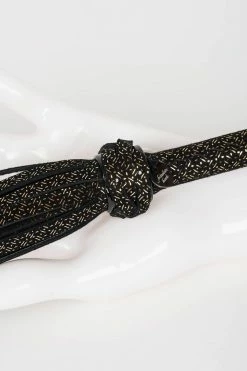 Fräulein Kink Lush Black & Gold Flogger Toys & Accessories