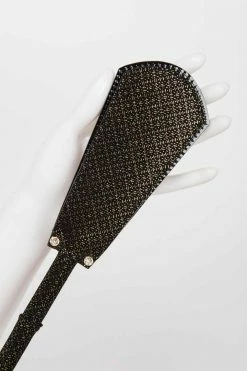 Fräulein Kink Lush Black & Gold Leather Flapper