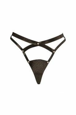 Fräulein Kink Lingerie Sets Lush Black & Gold Harness Set