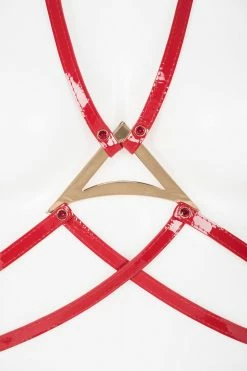 Fräulein Kink Red Hot Harness Set Lingerie Sets