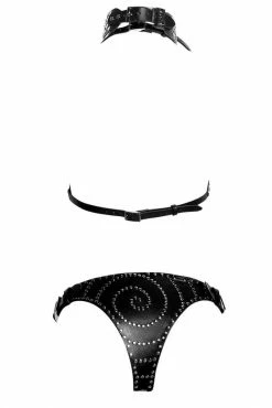 H.O.S. Leather Bella Donna Hex Lingerie Set