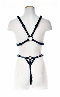 H.O.S. Leather Astra Leather Rivets Harness Set Lingerie Sets
