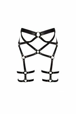 VoyeurX Infinity Leather Suspender Belt