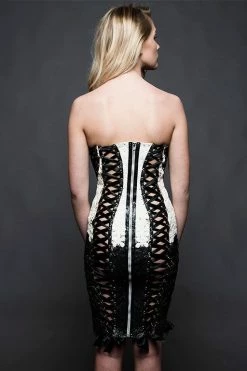 Elissa Poppy Iris Corset Latex Dress Lingerie Sets