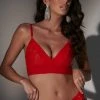 Patrice Catanzaro Jill Shiny Red Lingerie Set