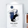 Wolfmumma Bitcoin Art In Frame • Lexy X Blue Moon Cypherpunk