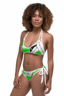 Darkest Fox Lime Jungle Orange Groves Reversible Bikini Swimwear