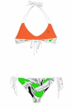 Darkest Fox Lime Jungle Orange Groves Reversible Bikini Swimwear