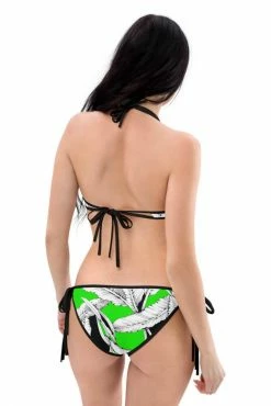 Darkest Fox Lime Jungle Orange Groves Reversible Bikini Swimwear