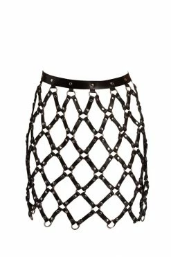 VoyeurX Long Submissive Skirt Silver Fox