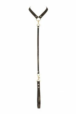 Fräulein Kink Lush Black & Gold Leash