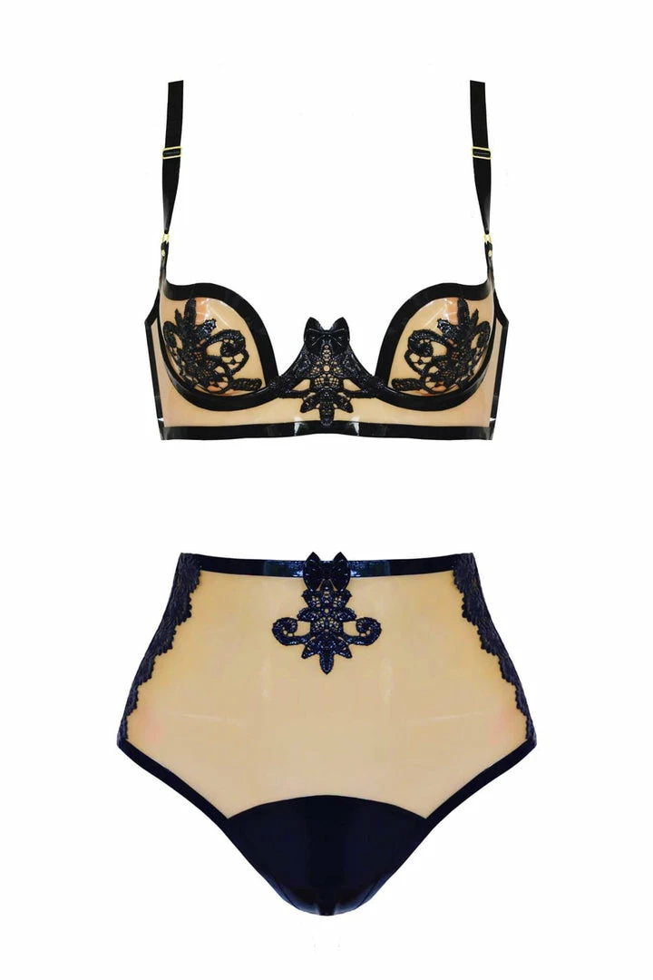 Outlet ⌛ Elissa Poppy Lingerie Sets Maia Latex Lingerie Set ❤️ 3 Elissa Poppy Lingerie Sets Maia Latex Lingerie Set