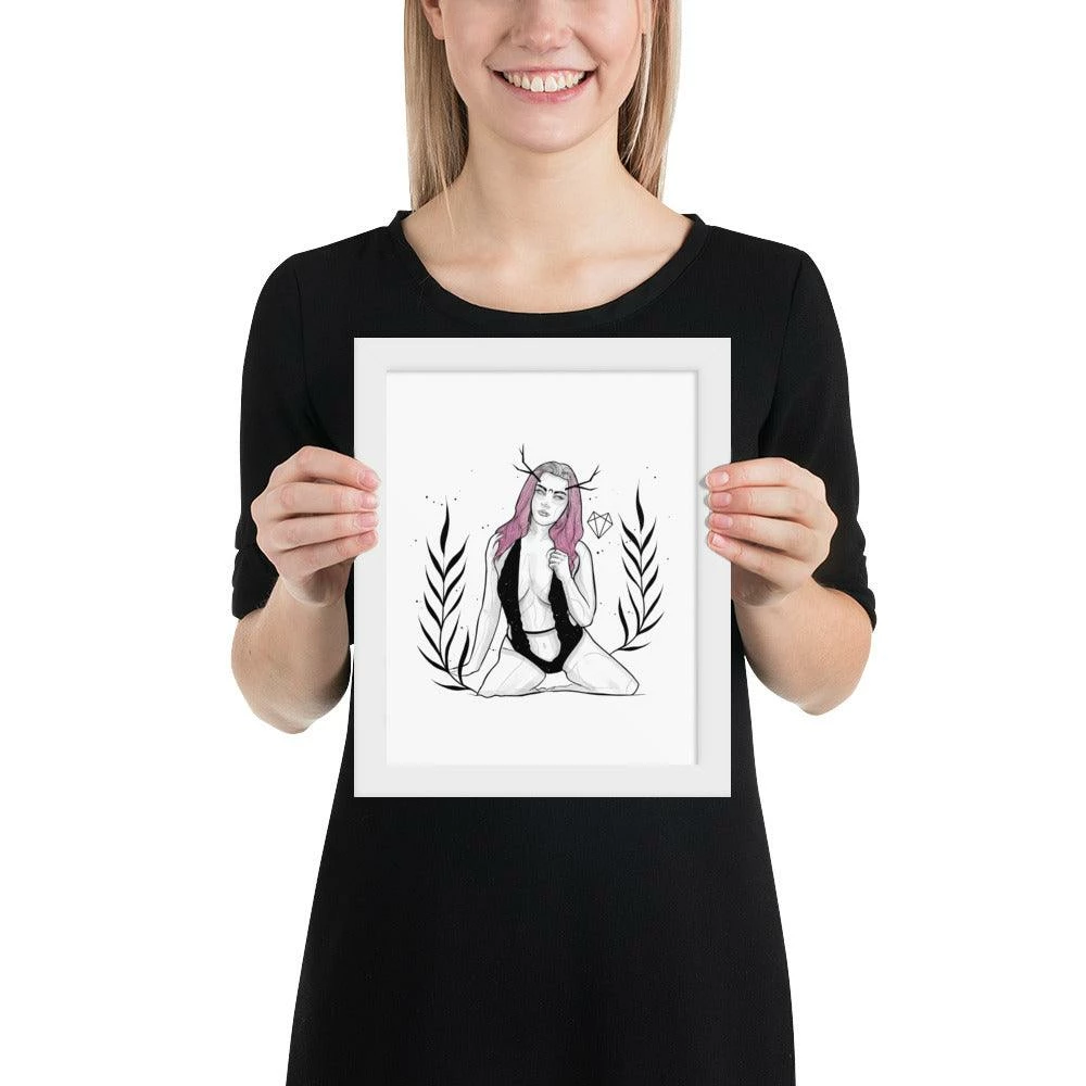 Flash Sale π Wolfmumma Darkest Vixen Framed Art β’ Becca β 16 Wolfmumma Darkest Vixen Framed Art β’ Becca