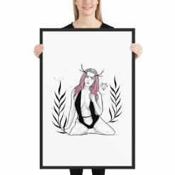 Flash Sale π Wolfmumma Darkest Vixen Framed Art β’ Becca β 32 Wolfmumma Darkest Vixen Framed Art β’ Becca