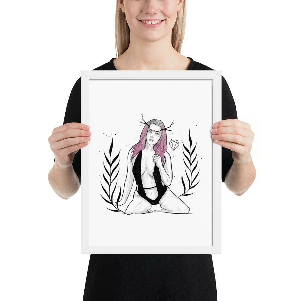 Flash Sale π Wolfmumma Darkest Vixen Framed Art β’ Becca β 17 Wolfmumma Darkest Vixen Framed Art β’ Becca