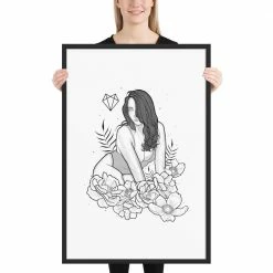 Wolfmumma Darkest Vixen Framed Art • Miss Vix