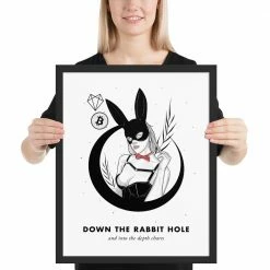 Cheapest 🤩 Wolfmumma Bitcoin Art In Frame • Margo X Down The Rabbit Hole Cypherpunk ✨ 27 Wolfmumma Bitcoin Art In Frame • Margo X Down The Rabbit Hole Cypherpunk