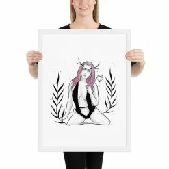 Flash Sale π Wolfmumma Darkest Vixen Framed Art β’ Becca β 35 Wolfmumma Darkest Vixen Framed Art β’ Becca