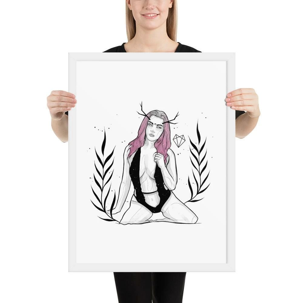 Flash Sale π Wolfmumma Darkest Vixen Framed Art β’ Becca β 18 Wolfmumma Darkest Vixen Framed Art β’ Becca