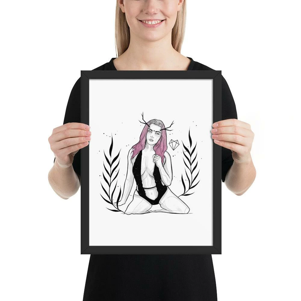 Flash Sale π Wolfmumma Darkest Vixen Framed Art β’ Becca β 8 Wolfmumma Darkest Vixen Framed Art β’ Becca