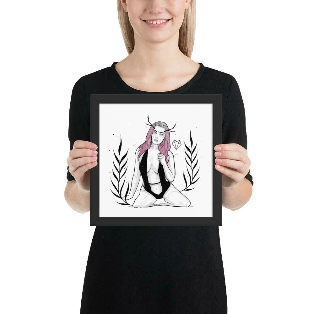 Flash Sale π Wolfmumma Darkest Vixen Framed Art β’ Becca β 6 Wolfmumma Darkest Vixen Framed Art β’ Becca