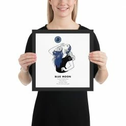 Wolfmumma Bitcoin Art In Frame • Lexy X Blue Moon Cypherpunk