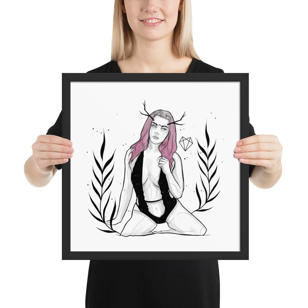 Flash Sale π Wolfmumma Darkest Vixen Framed Art β’ Becca β 11 Wolfmumma Darkest Vixen Framed Art β’ Becca