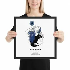 Wolfmumma Bitcoin Art In Frame • Lexy X Blue Moon Cypherpunk