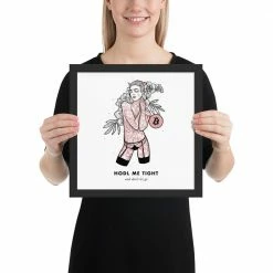 Wolfmumma Bitcoin Art In Frame • Brooke X Hodl Me Tight Cypherpunk