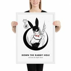 Cheapest 🤩 Wolfmumma Bitcoin Art In Frame • Margo X Down The Rabbit Hole Cypherpunk ✨ 33 Wolfmumma Bitcoin Art In Frame • Margo X Down The Rabbit Hole Cypherpunk