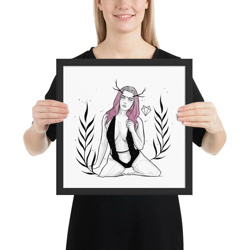 Flash Sale π Wolfmumma Darkest Vixen Framed Art β’ Becca β 9 Wolfmumma Darkest Vixen Framed Art β’ Becca